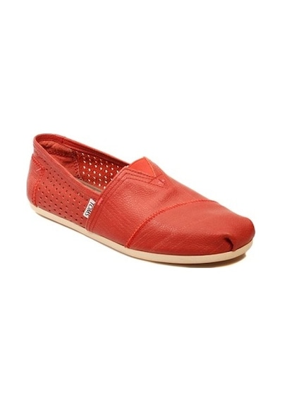 Toms Erkek Red Perforated Leather Kirmizi Kırmızı
