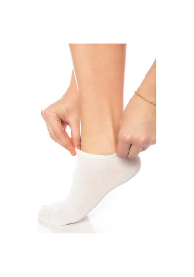 Saysez Bambu Kadın Sneaker Siyah-beyaz-laci. Çorap Dikişsiz Görünmez Bilekte Spor Çorap Premium 6'lı Paket Lacivert