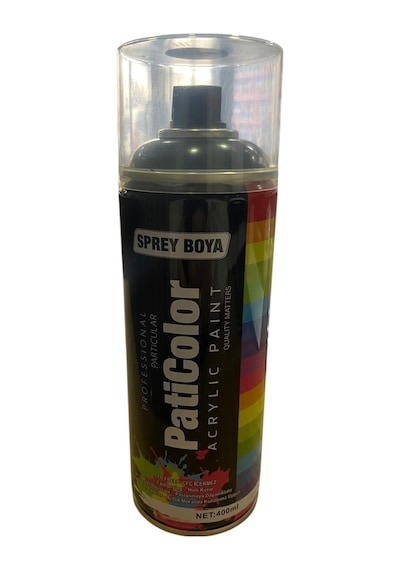 Paticolor Isıya Dayanıklı Sprey Siyah Boya 400ml Siyah