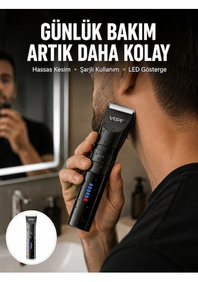 Erkek Saç Ve Sakal Kesme Makinesi Su Geçirmez, Sessiz Motorlu Yeni Nesil
