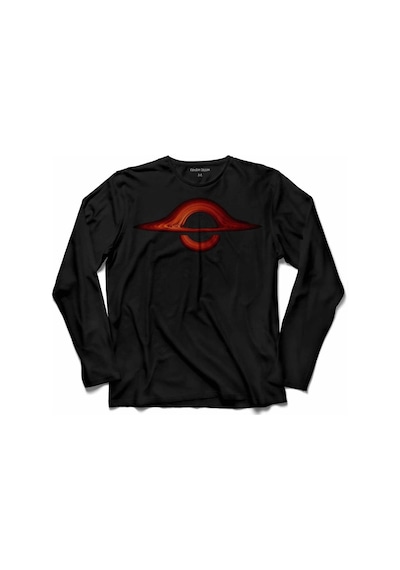 Kara Delik Karadelik Uzay Zaman Black Hole Nasa Uzun Kollu Tişört Baskılı Çocuk T-shirt 001