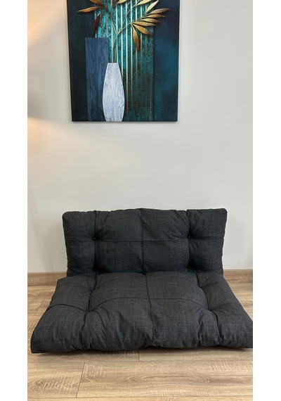 Modern Style Home Kalorifer Önü Yer & Palet Minderi 2'li Takım Antrasit