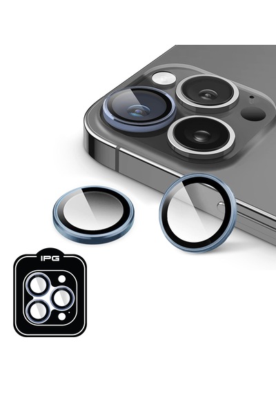 Apple Uyumlu iPhone 14 Pro / Pro Max İçin Ipg Kamera Lens Koruyucu - Açık Mavi