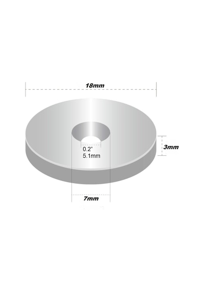5 Adet D20mm X 7/4mm X 3mm Havşa Delikli Güçlü Vida Atılabilir Neodyum Mıknatıs 5'li Paket