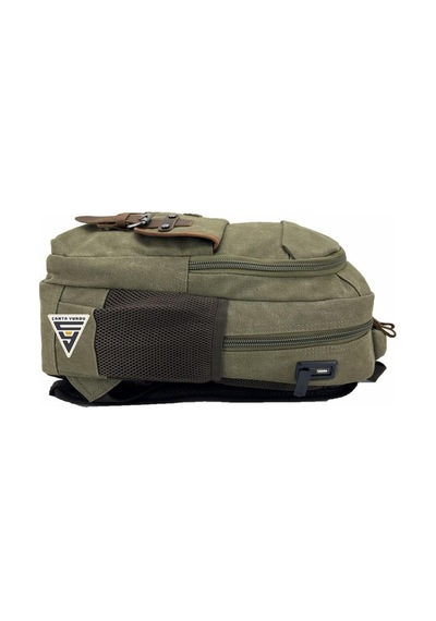 Ççs London 51567 Kanvas Laptop Bölmeli Sırt Çantası Yeşil