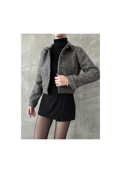 Verymoda Dugmeli Kase Mont F1547 Siyah