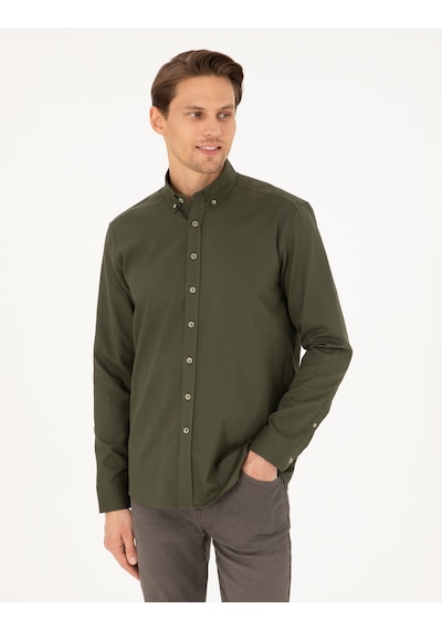 Pierre Cardin Erkek Haki Gömlek Desenli 50292553-vr027 Haki