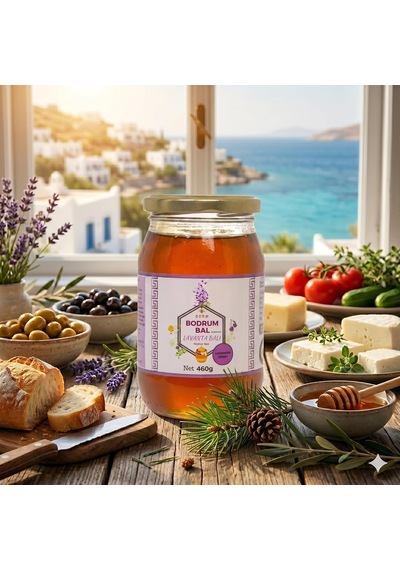 Bodrum Bal Lavanta Balı 460g,%100 Saf, Ham, Filtre Edilmemiş, Güvenli, Doğal, Apiterapik, Cam Kavanoz