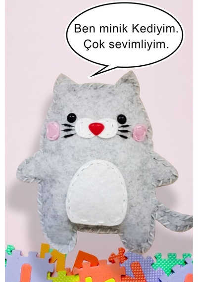 Keçe Oyuncak Dikiş Seti - Minik Kedi Yaratıcı Eğitici Oyuncak