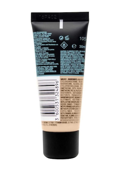 Maybelline New York  Fondöten Fit Me Matte Poreless Foundation 105 Natural Ivory
