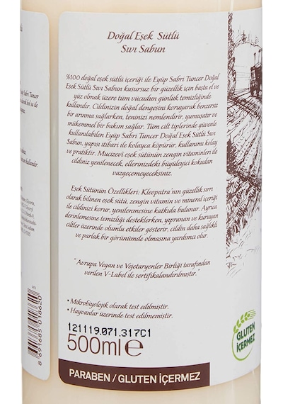 Eyüp Sabri Tuncer Doğal Eşek Sütlü Sıvı Sabun 500 ML