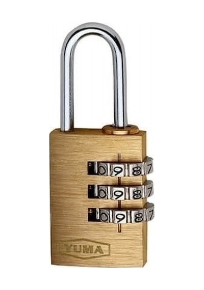 Yuma Enka703 3 Basamaklı Şifreli Pirinç Asma Kilit 20 MM