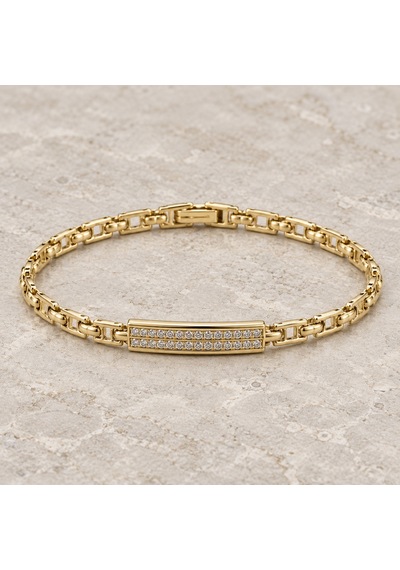 Golden Signature Çift Sıra Taşlı Kadın Bileklik 14k Altın Renginde, Xp Marka Özel Seri Vıp - 18,5 - 20 Cm Renkli Golden Signature Çift Sıra Taşlı Kadın Bileklik 14k Altın Renginde, Xp Marka Özel Seri Vıp - 18,5 - 20 Cm Renkli