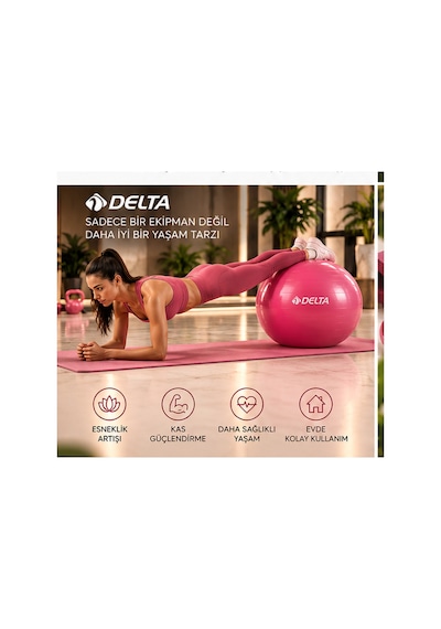 14 Parça Çok Amaçlı Pilates Ve Yoga Malzemeleri Seti Pembe