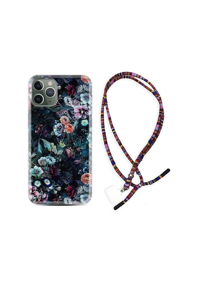 Apple Uyumlu iPhone 11 Pro Kılıf Rasta Boyun Askılı Great Flowers 1304