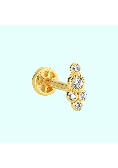 Altın Beştaş Tragus Piercing 14 Ayar Altın