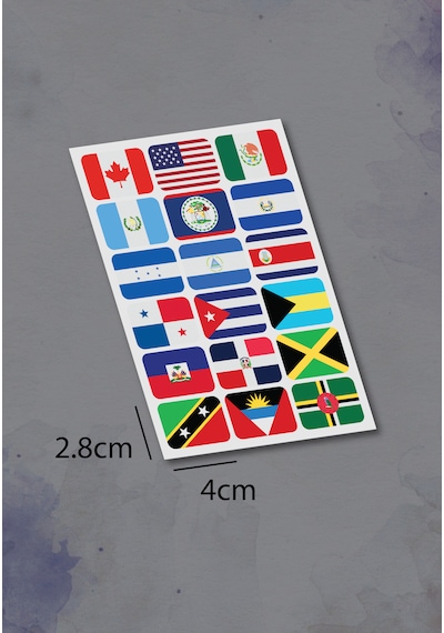 Dünya Ülkeleri Bayrak Çıkartma Seti 194 Ülke 216 Etiket 4x3 cm Sticker Okul Proje Etiketi
