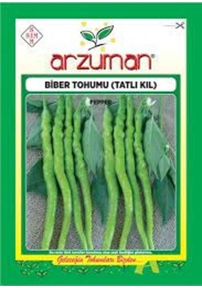 1 Paket Tohum Organik Uzun Yemelik Turşuluk Konya Kıl Biber 10gr