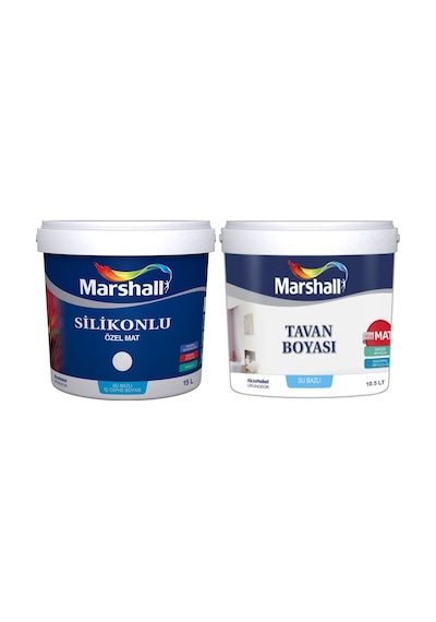 Marshall Özel Mat Duvar Boyası 15Lt=20Kg+Silikonlu-Tam Silinebili (280416038)