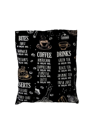 Toz Vintage Siyah Çift Taraf Desenli Coffe Bez Kol- Omuz Çanta