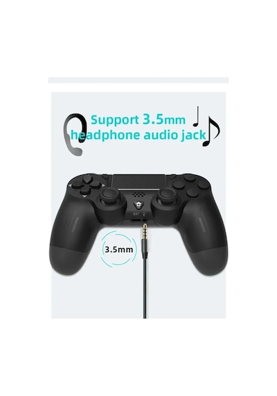 Ps4 Kol Wireless Bt Kablosuz Oyun Kolu Ps4 Joystick Tablet Telefon Pc Uyumlu Titreşimli Oyun Kolu Beyaz