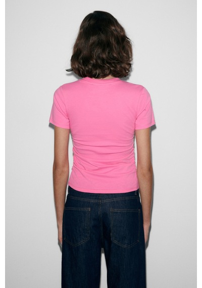 Grımelange Vunıka Kadın Yumuşak Kumaşlı Baskı Detaylı Slim Fit Pembe T-shirt Pembe Grımelange Vunıka Kadın Yumuşak Kumaşlı Baskı Detaylı Slim Fit Pembe T-shirt Pembe