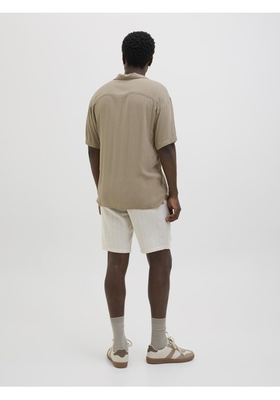 Jack & Jones Erkek Kısa Kollu Gömlek - Jeff - 12268443 Coriander Çok Renkli