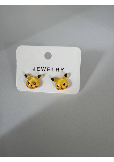 Pikachu Figürlü Küpe Sevimli, Renkli Ve Eğlenceli Tasarım Çok Renkli