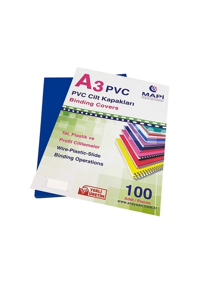 Mapi A3 Pvc Opak Cilt Kapak Lacivert 100 Lü