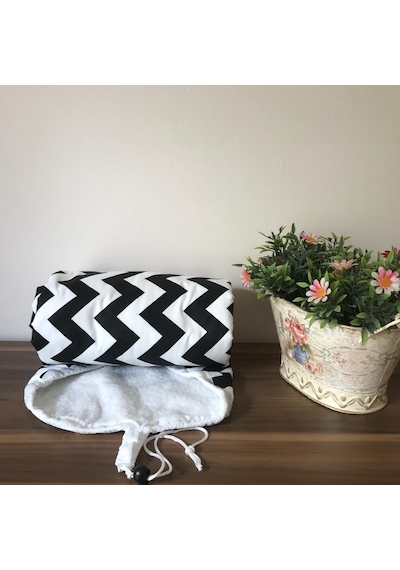Ütü Masası Kılıfı İpli Stoperli Keçeli Örtüsü Bezi 55x140 Zebra