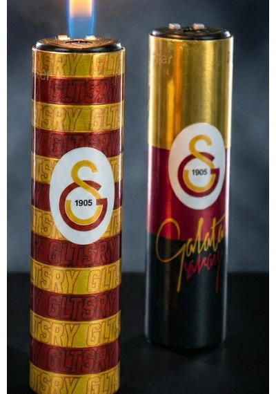 "dekomus Cep Defteri Hediyeli" Lisanslı Galatasaray "tekli" Metal Kılıf Taşlı Çakmak Altın