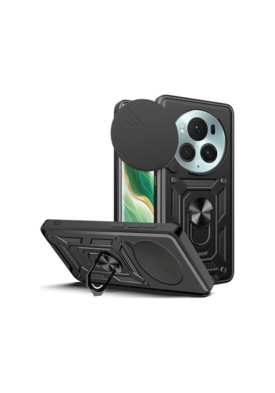Tr Constraın Honor Magic 6 Pro İle Uyumlu Kaze Tora Kamera Korumalı Sürgülü Yüzüklü Armor Military Tank Kızakl