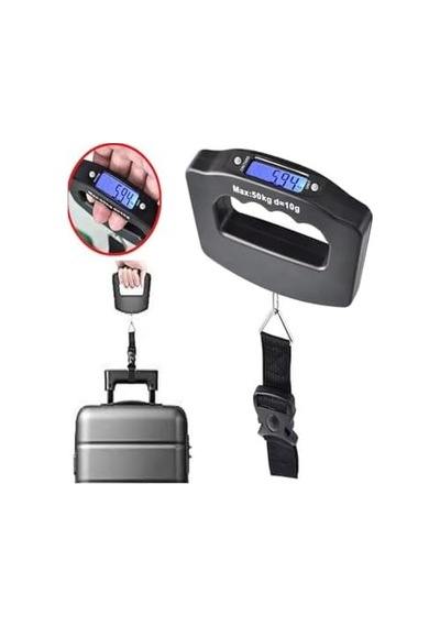 Yeni Elektronik Dijital El Tartısı Bavul Terazisi Pazar Tartısı Max 50 Kg Ölçer Kg/gr Seyehat Açık Bej