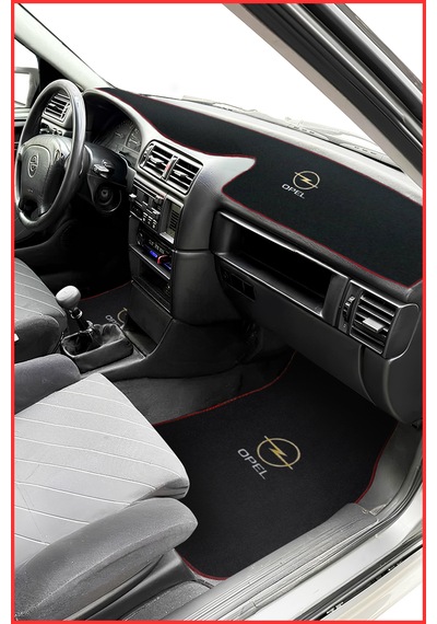 Opel Vectra A Kasa Uyumlu Nakışlı Oto Halı Paspas & Torpido Kaplama Koruma Halısı 5 Parça Set
