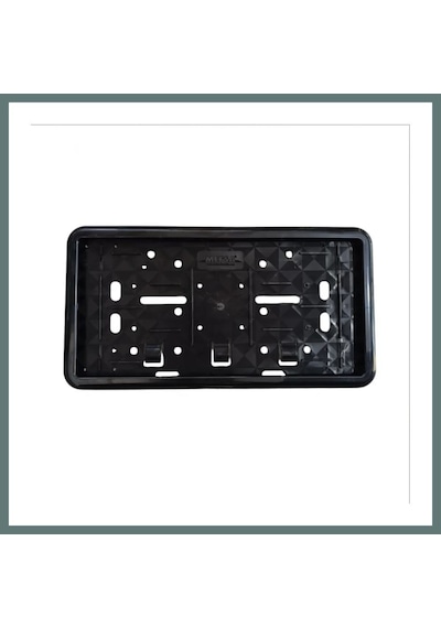 Bezos Çerçeveli Motosiklet Plakalık Plaka Altlığı Siyah 26x17cm 1 Adet Ventra