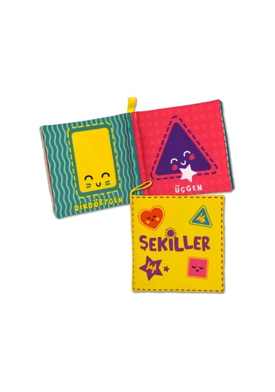 Tox Şekiller Kumaş Sessiz Kitap T395 - Bez Kitap , Eğitici Oyuncak , Yumuşak Ve Hışırtılı