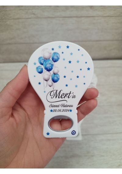 20 Adet Balon Açacak Magnet Sünnet Mavi Balon Çok Renkli