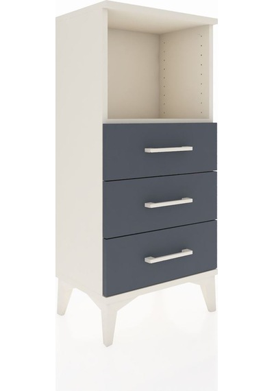 Arges Komodin Tek Raflı 3 Çekmeceli 44x30x96 Aytaşı-antrasit Aytaşı