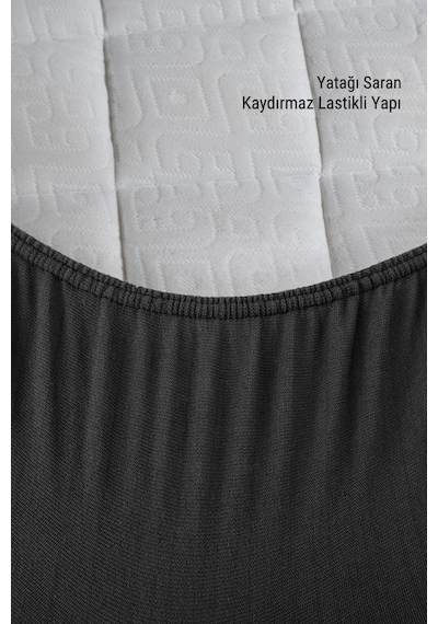 Micro Kapitone Fitted Full Kenar Su Sıvı Geçirmez Alez Kömür Grisi