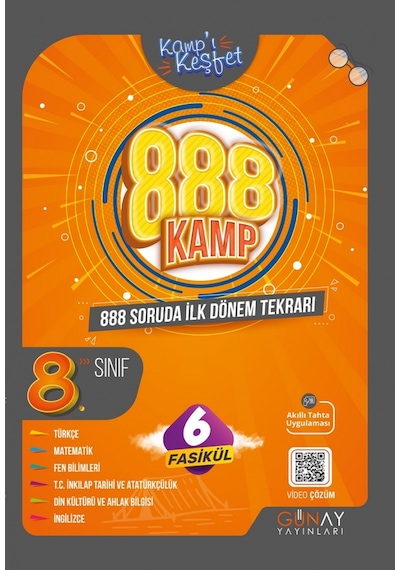 8. Sınıf İlk Dönem Kamp Kitabı (Kampı Keşfet) -  Günay Yayıncılık