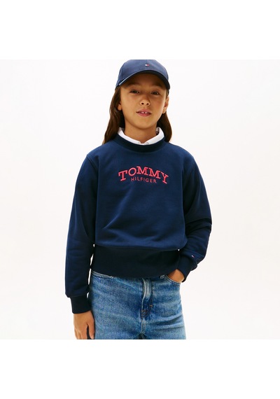 Tommy Hilfiger Crew Neck Çocuk Mavi Sweatshirt Kg0kg08989 Mavi