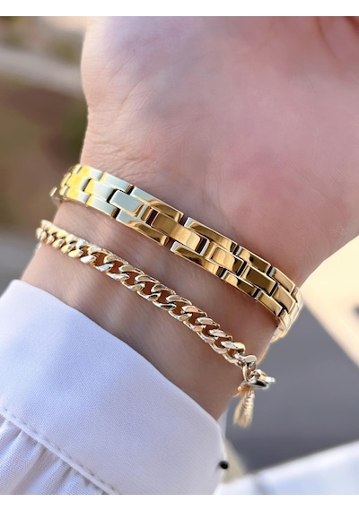 Revello Altın Kaplama Kararma Renk Atma Yapmaz 3atm Su Geçirmez+bileklik Lady Wristwatch Grc.101.m3