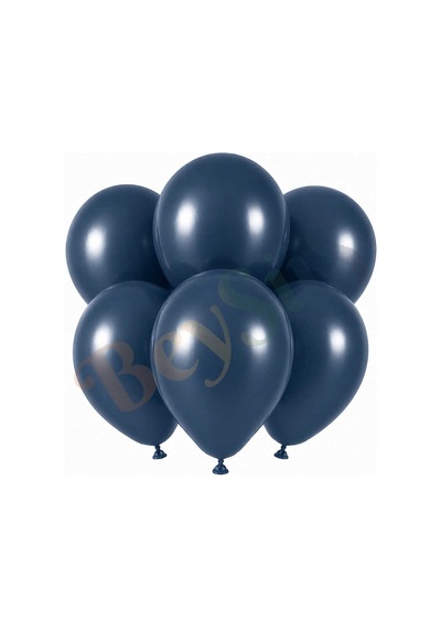 Fırtına Mavisi Renk Lateks Retro Balon 30 Cm - 6 Adet Lacivert
