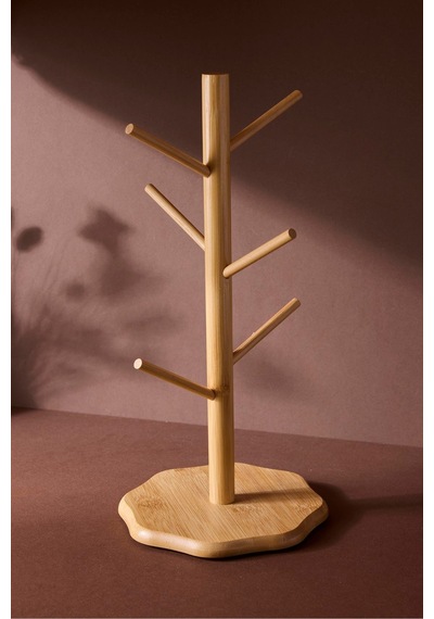 Bamboo Çiçek Desenli Bardak Askılığı Kahverengı Kahverengi