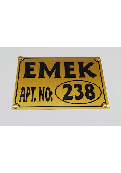 Apartman Site Tabelası 25X35 Cm Bina, Apartman, Işyeri Kapı Isim