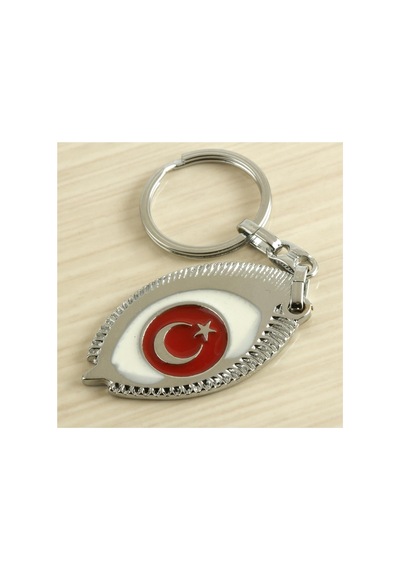Ay - 701 - Yıldız Metal - Nazblsmm - Anahtarlık Kırmızı