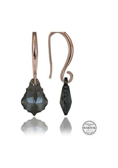 Swarovski Crystal Taşlı Gümüş Yeşil Taşlı Damla Sallantılı Kadın Küpe Diğer