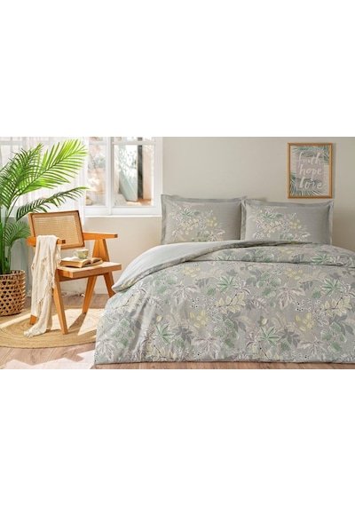 Özdilek Nevresim Takımı Ranforce 57 Tel Tek Kişilik Yesıl Green Leaf