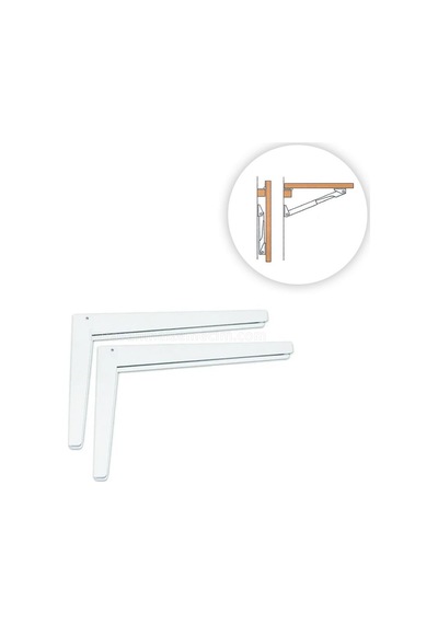 Shuıvan Katlanır Masa Braketi 30cm Karavan Ek Tezgah 2'li Set -530