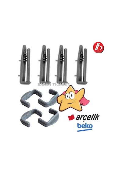 Arçelik Beko Altus Uyumlu Bulaşık Makinesi 8'Li Önarka Ray Kapağı Seti